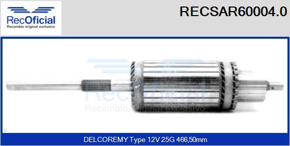 RECOFICIAL RECSAR60004.0 - Induit, démarreur cwaw.fr