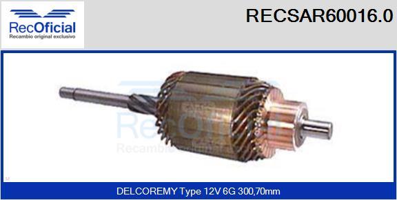 RECOFICIAL RECSAR60016.0 - Induit, démarreur cwaw.fr