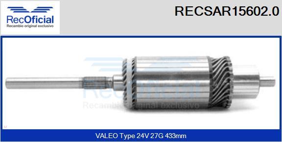 RECOFICIAL RECSAR15602.0 - Induit, démarreur cwaw.fr