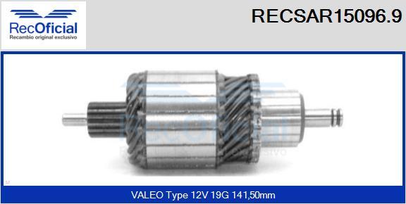 RECOFICIAL RECSAR15096.9 - Induit, démarreur cwaw.fr