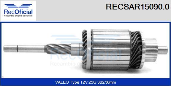 RECOFICIAL RECSAR15090.0 - Induit, démarreur cwaw.fr