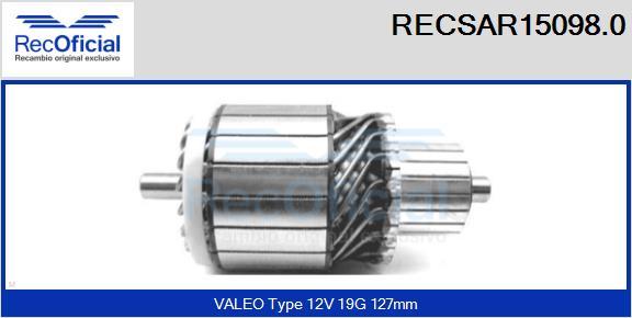 RECOFICIAL RECSAR15098.0 - Induit, démarreur cwaw.fr