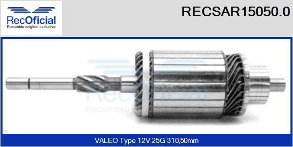 RECOFICIAL RECSAR15050.0 - Induit, démarreur cwaw.fr