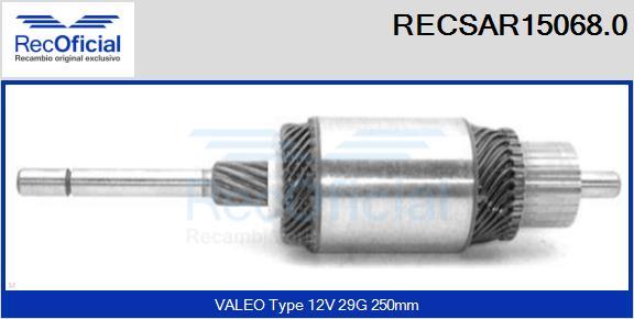 RECOFICIAL RECSAR15068.0 - Induit, démarreur cwaw.fr