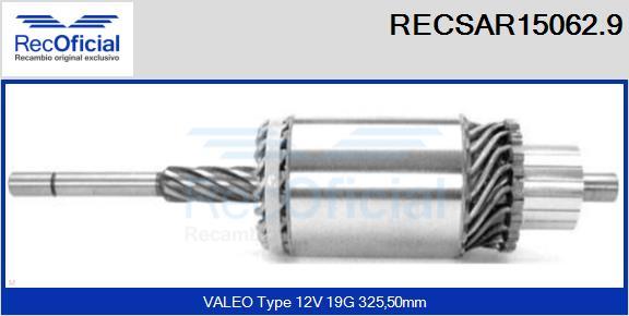 RECOFICIAL RECSAR15062.9 - Induit, démarreur cwaw.fr