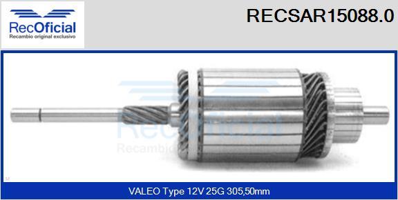 RECOFICIAL RECSAR15088.0 - Induit, démarreur cwaw.fr