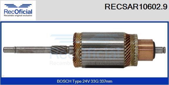 RECOFICIAL RECSAR10602.9 - Induit, démarreur cwaw.fr