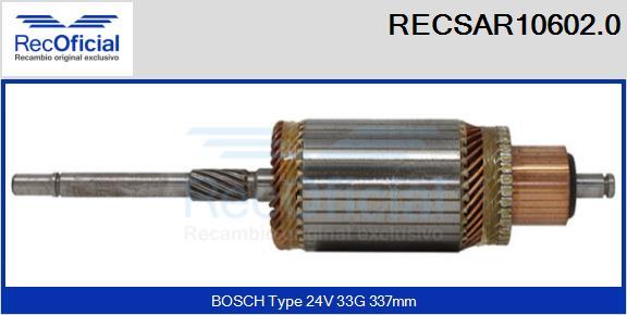 RECOFICIAL RECSAR10602.0 - Induit, démarreur cwaw.fr