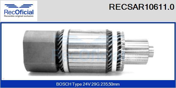 RECOFICIAL RECSAR10611.0 - Induit, démarreur cwaw.fr