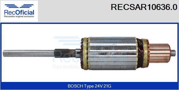 RECOFICIAL RECSAR10636.0 - Induit, démarreur cwaw.fr