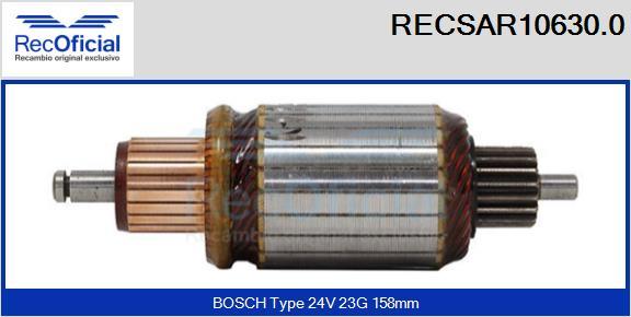 RECOFICIAL RECSAR10630.0 - Induit, démarreur cwaw.fr