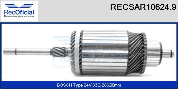 RECOFICIAL RECSAR10624.9 - Induit, démarreur cwaw.fr