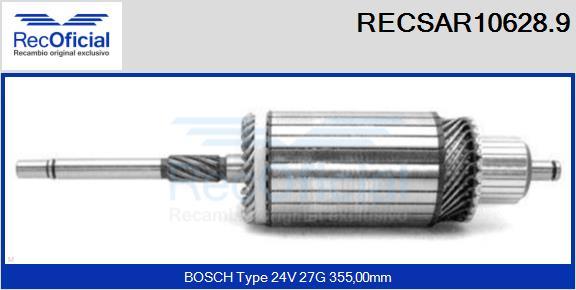 RECOFICIAL RECSAR10628.9 - Induit, démarreur cwaw.fr