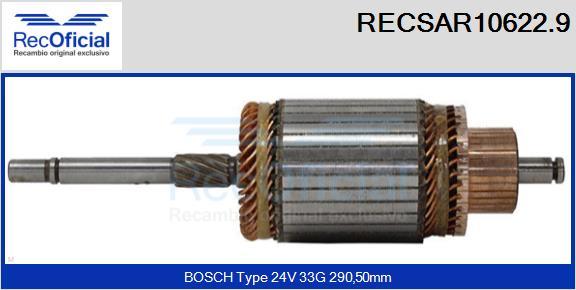 RECOFICIAL RECSAR10622.9 - Induit, démarreur cwaw.fr