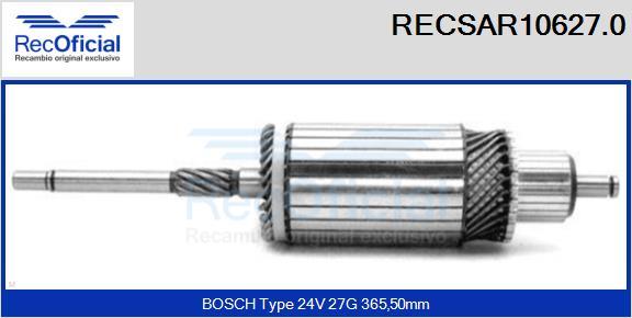 RECOFICIAL RECSAR10627.0 - Induit, démarreur cwaw.fr