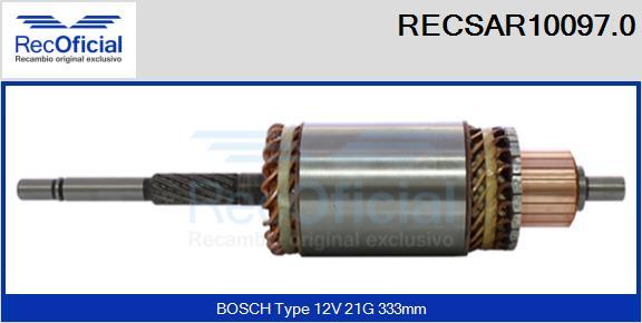 RECOFICIAL RECSAR10097.0 - Induit, démarreur cwaw.fr