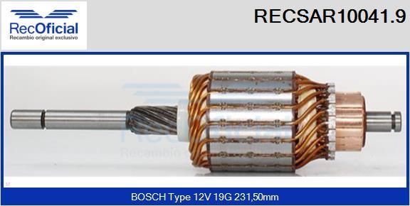 RECOFICIAL RECSAR10041.9 - Induit, démarreur cwaw.fr