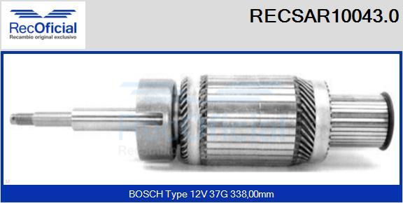 RECOFICIAL RECSAR10043.0 - Induit, démarreur cwaw.fr