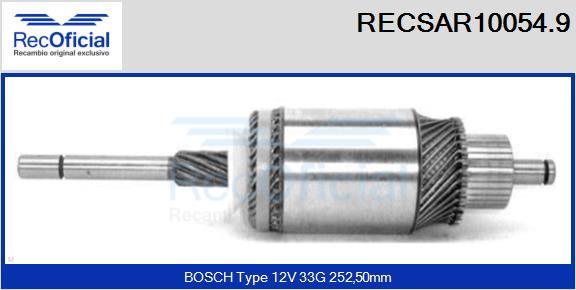 RECOFICIAL RECSAR10054.9 - Induit, démarreur cwaw.fr