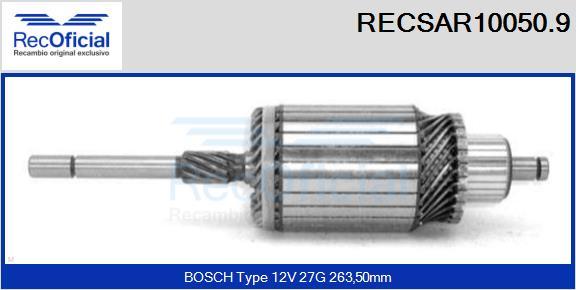 RECOFICIAL RECSAR10050.9 - Induit, démarreur cwaw.fr