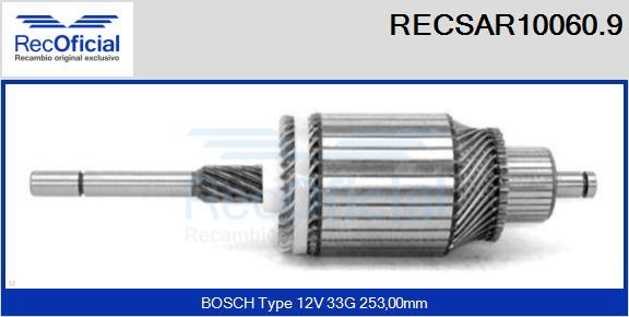 RECOFICIAL RECSAR10060.9 - Induit, démarreur cwaw.fr