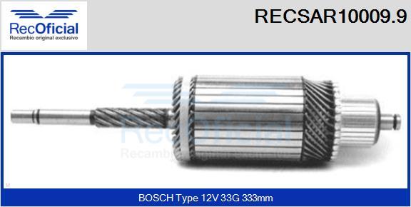 RECOFICIAL RECSAR10009.9 - Induit, démarreur cwaw.fr