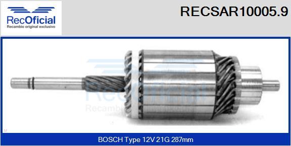 RECOFICIAL RECSAR10005.9 - Induit, démarreur cwaw.fr