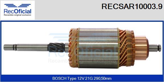 RECOFICIAL RECSAR10003.9 - Induit, démarreur cwaw.fr