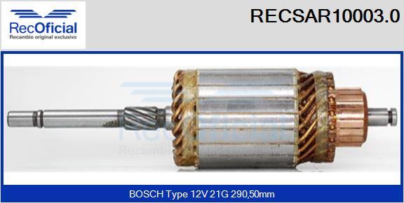 RECOFICIAL RECSAR10003.0 - Induit, démarreur cwaw.fr