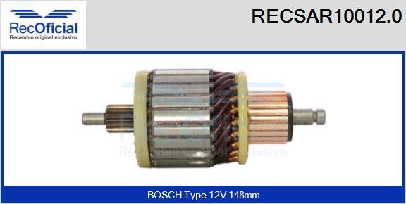 RECOFICIAL RECSAR10012.0 - Induit, démarreur cwaw.fr