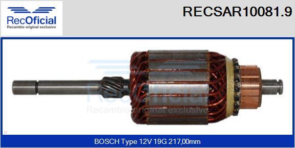 RECOFICIAL RECSAR10081.9 - Induit, démarreur cwaw.fr