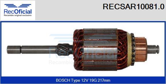 RECOFICIAL RECSAR10081.0 - Induit, démarreur cwaw.fr