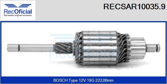 RECOFICIAL RECSAR10035.9 - Induit, démarreur cwaw.fr