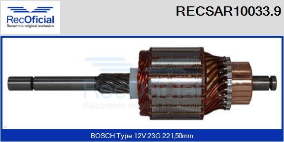 RECOFICIAL RECSAR10033.9 - Induit, démarreur cwaw.fr