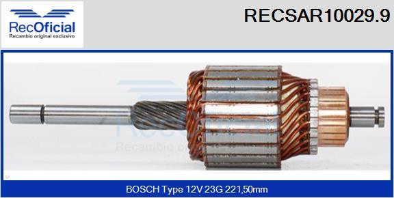 RECOFICIAL RECSAR10029.9 - Induit, démarreur cwaw.fr