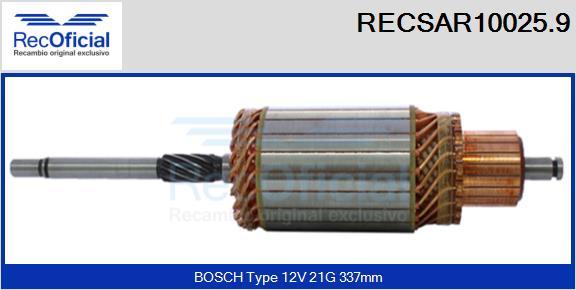 RECOFICIAL RECSAR10025.9 - Induit, démarreur cwaw.fr