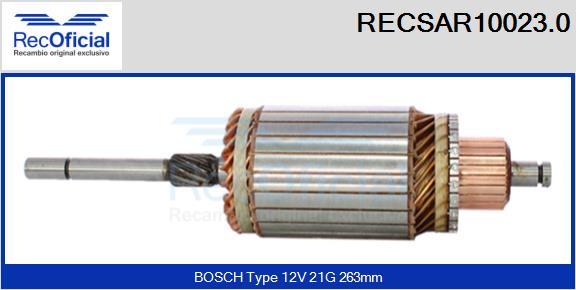 RECOFICIAL RECSAR10023.0 - Induit, démarreur cwaw.fr