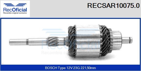 RECOFICIAL RECSAR10075.0 - Induit, démarreur cwaw.fr