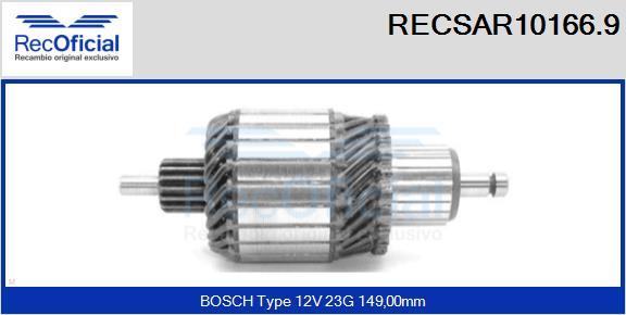 RECOFICIAL RECSAR10166.9 - Induit, démarreur cwaw.fr