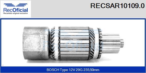 RECOFICIAL RECSAR10109.0 - Induit, démarreur cwaw.fr