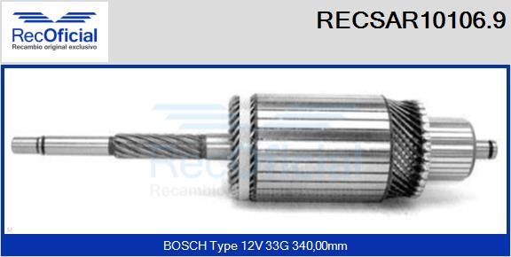 RECOFICIAL RECSAR10106.9 - Induit, démarreur cwaw.fr