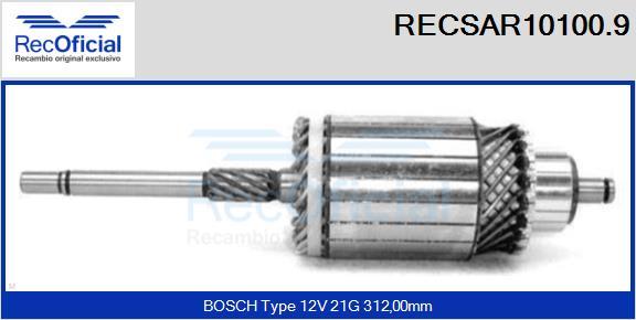 RECOFICIAL RECSAR10100.9 - Induit, démarreur cwaw.fr