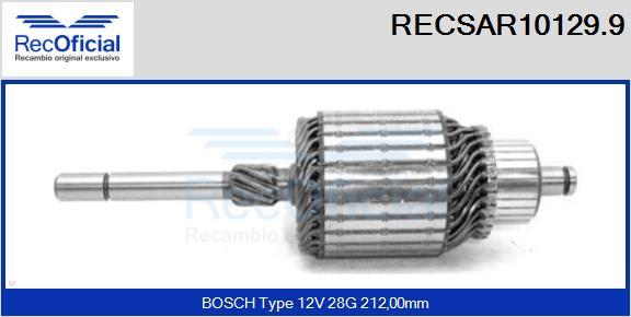 RECOFICIAL RECSAR10129.9 - Induit, démarreur cwaw.fr