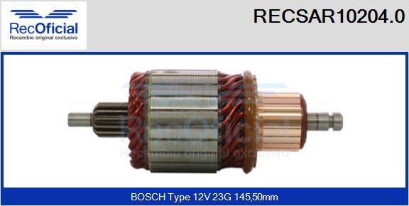 RECOFICIAL RECSAR10204.0 - Induit, démarreur cwaw.fr