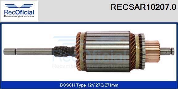 RECOFICIAL RECSAR10207.0 - Induit, démarreur cwaw.fr