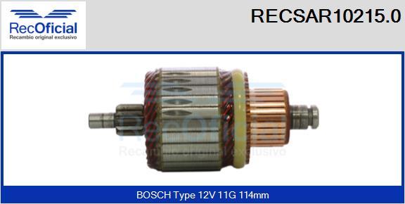 RECOFICIAL RECSAR10215.0 - Induit, démarreur cwaw.fr