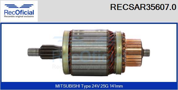 RECOFICIAL RECSAR35607.0 - Induit, démarreur cwaw.fr