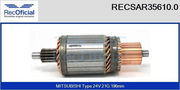 RECOFICIAL RECSAR35610.0 - Induit, démarreur cwaw.fr