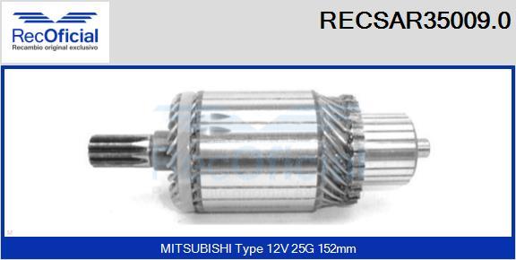 RECOFICIAL RECSAR35009.0 - Induit, démarreur cwaw.fr