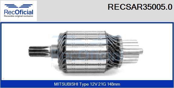 RECOFICIAL RECSAR35005.0 - Induit, démarreur cwaw.fr